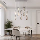 Elegante Lampadario in Cristallo Moderno a Spirale