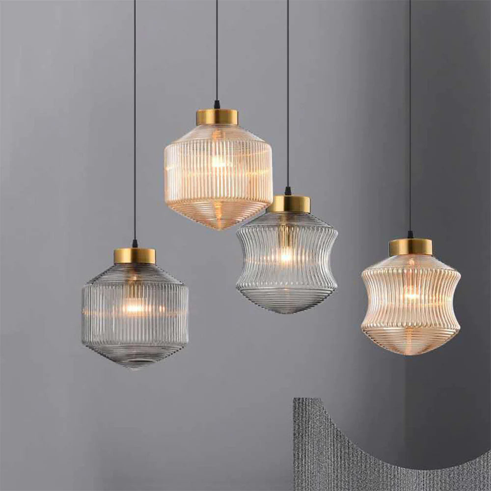 Fumo grigio geometrico LED LED LED LUCE - clowasit.com
