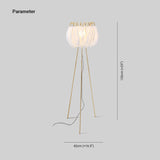 Lampada da terra bianca elegante piumata - Clowasit.com