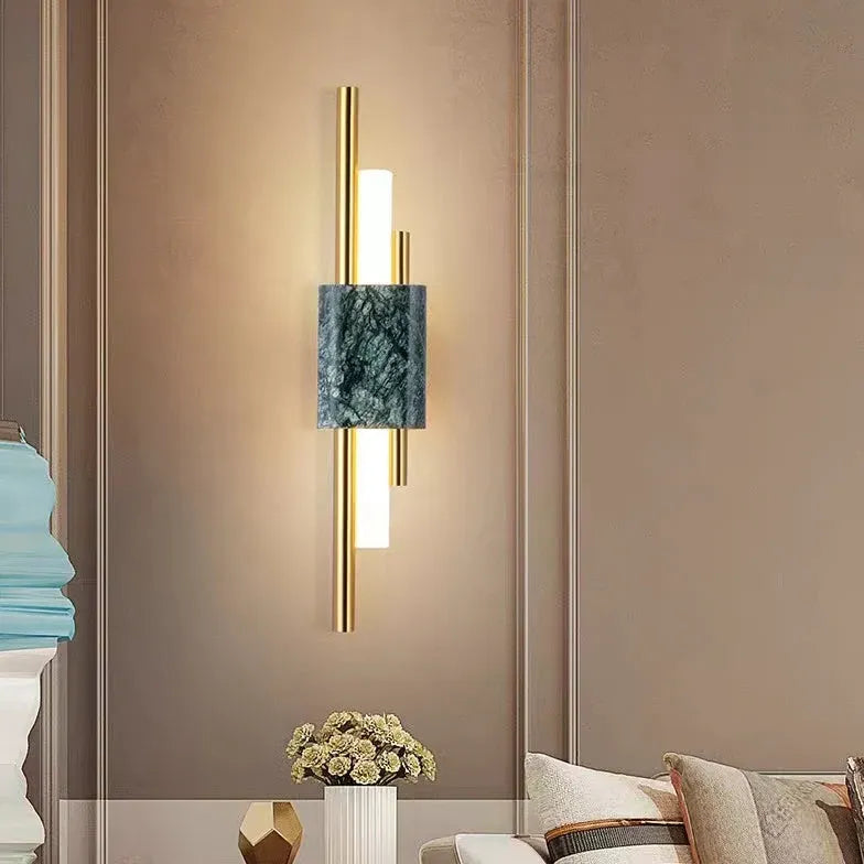 Applique parete led marmo doppia asta - clowasit.com
