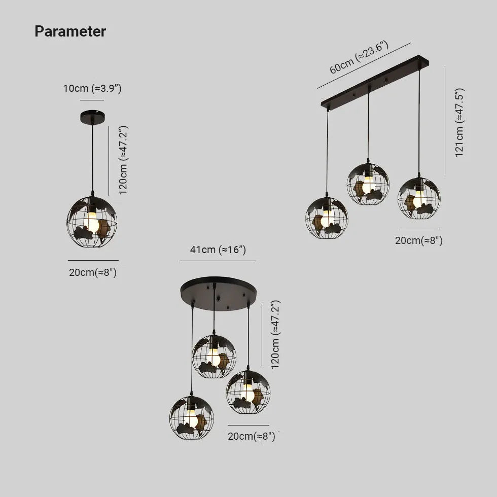 Lampadari moderni con sfere nel design nero - clowasit.com