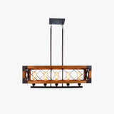 Lampadario Legno Industriale con Struttura Metallica - clowasit.com