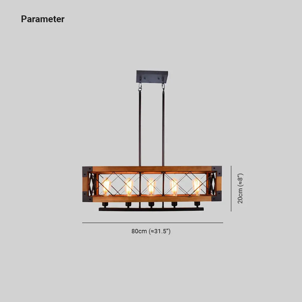 Lampadario Legno Industriale con Struttura Metallica - clowasit.com
