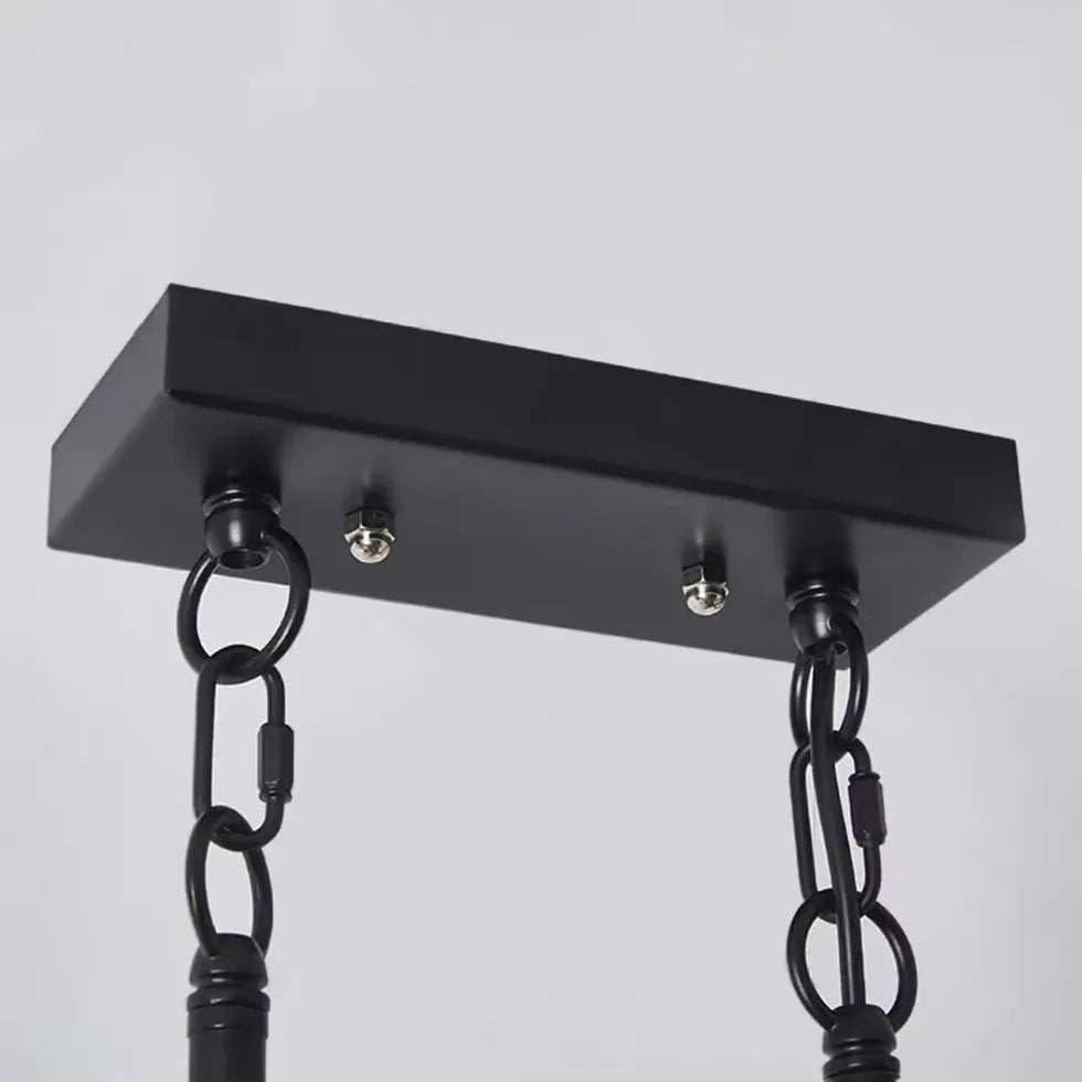 Lampadario Legno Industriale con Struttura Metallica - clowasit.com