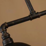 Lampadario ferro industriale nero doppia testa - clowasit.com
