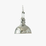 Lampada a sospensione vintage con cupola cromata - clowasit.com