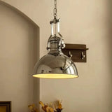 Lampada a sospensione vintage con cupola cromata - clowasit.com