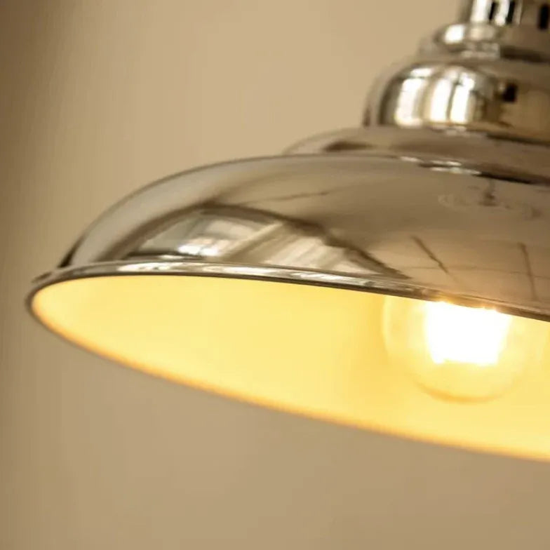 Lampada a sospensione vintage con cupola cromata - clowasit.com