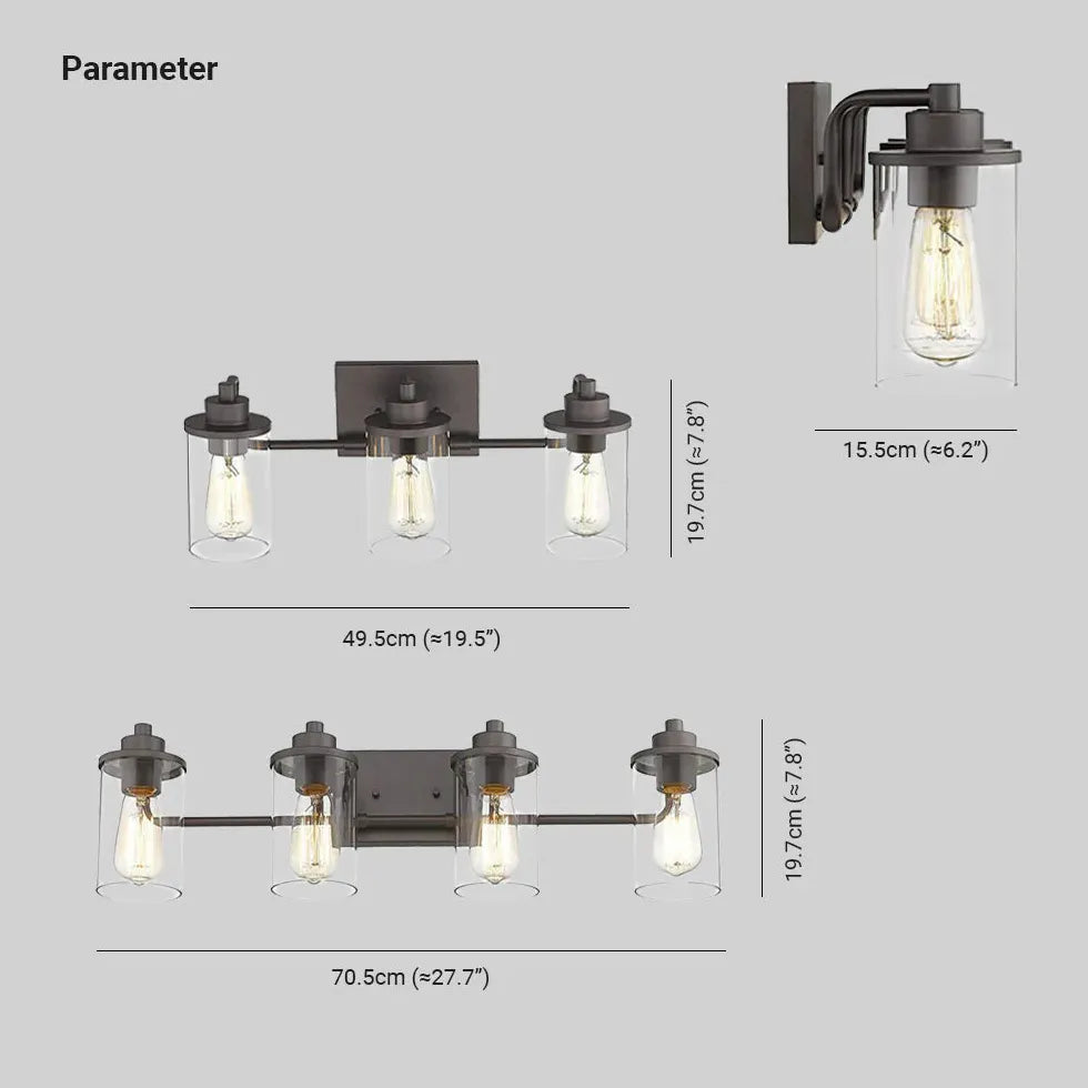 Applique a Tre Luci Industriale Bagno - clowasit.com