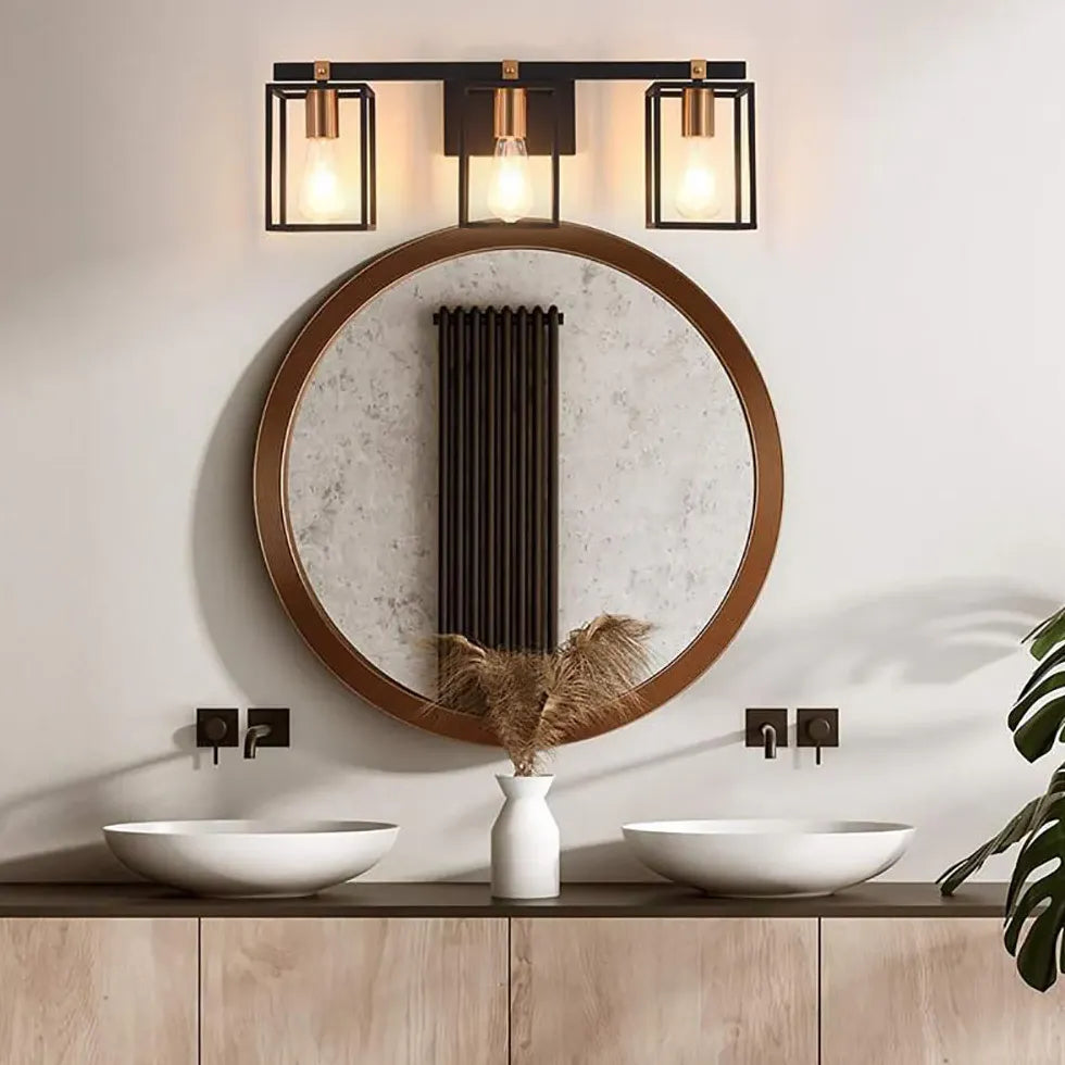 Applique industriale bagno Lampade nere eleganti - clowasit.com