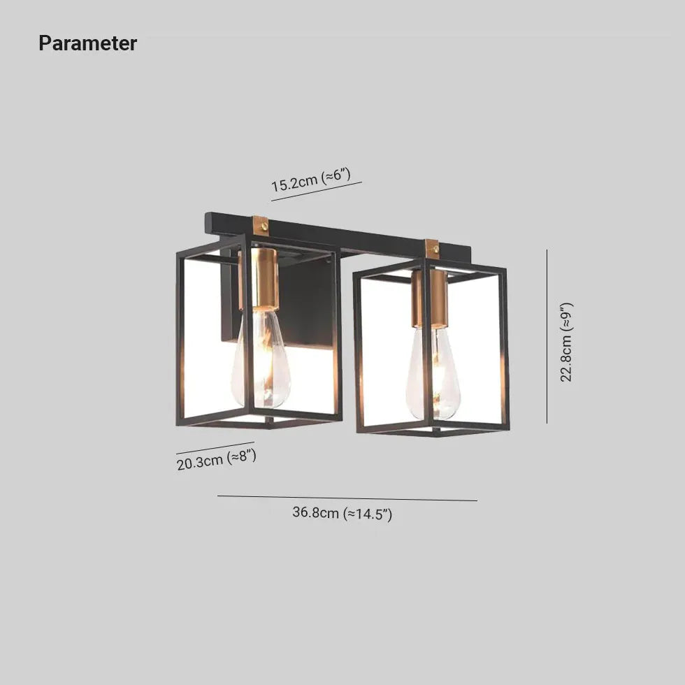 Applique industriale bagno Lampade nere eleganti - clowasit.com