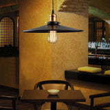 Lampadario stile industriale vintage nero metallo lampadina - clowasit.com