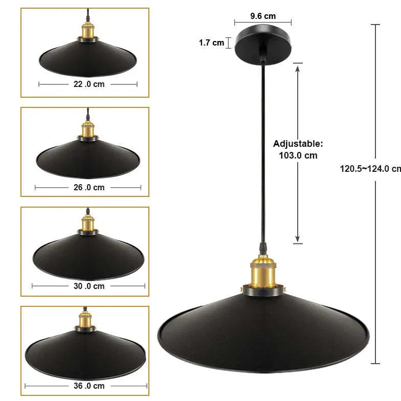 Lampadario stile industriale vintage nero metallo lampadina - clowasit.com