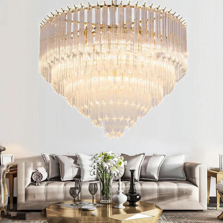 Lampadario moderno per soggiorno in cristallo elegante - clowasit.com
