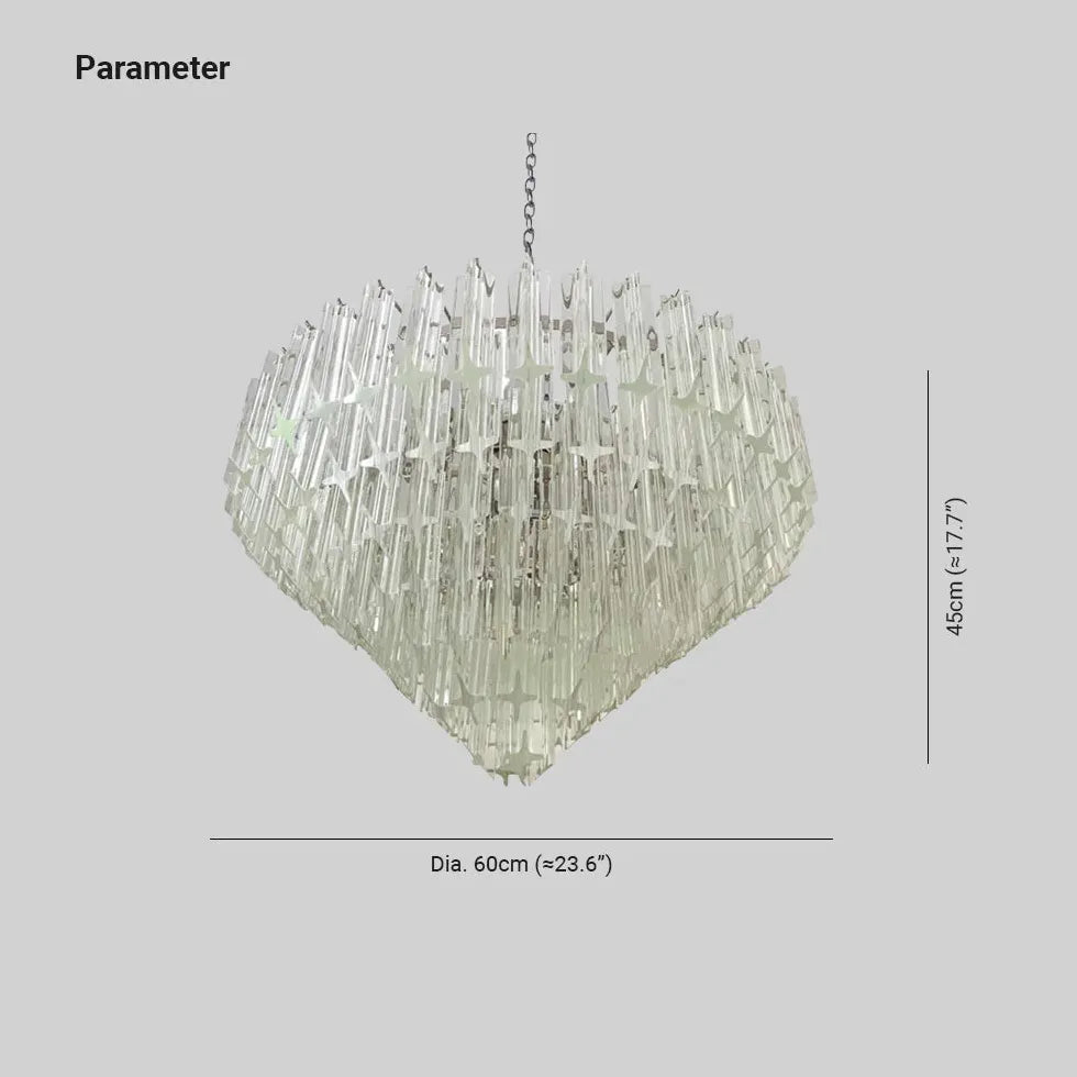 Lampadario moderno per soggiorno in cristallo elegante - clowasit.com