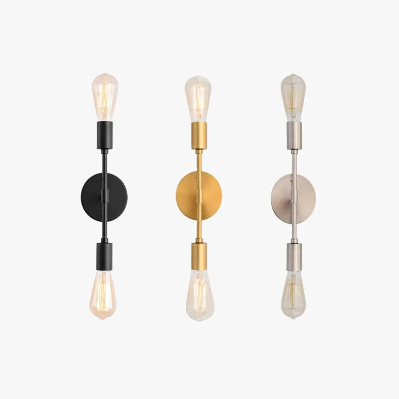 Applique doppia lampada con design elegante nero - clowasit.com