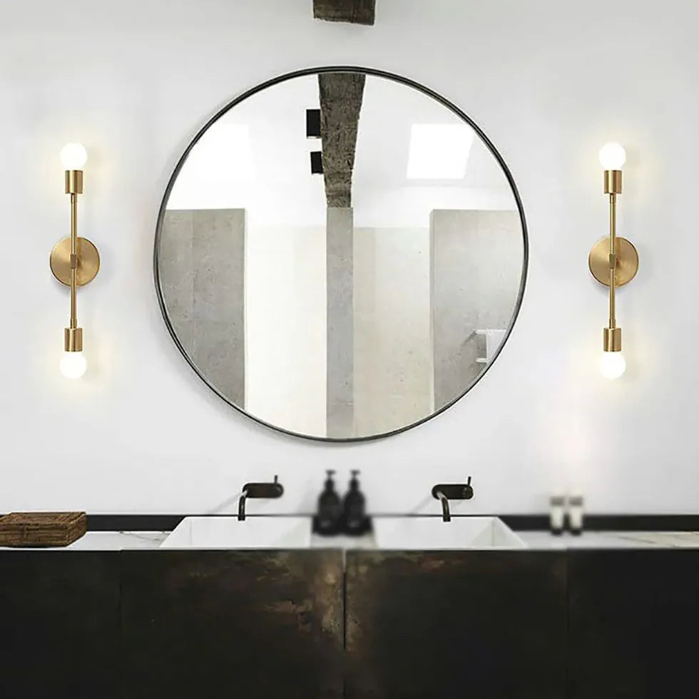 Applique doppia lampada con design elegante nero - clowasit.com