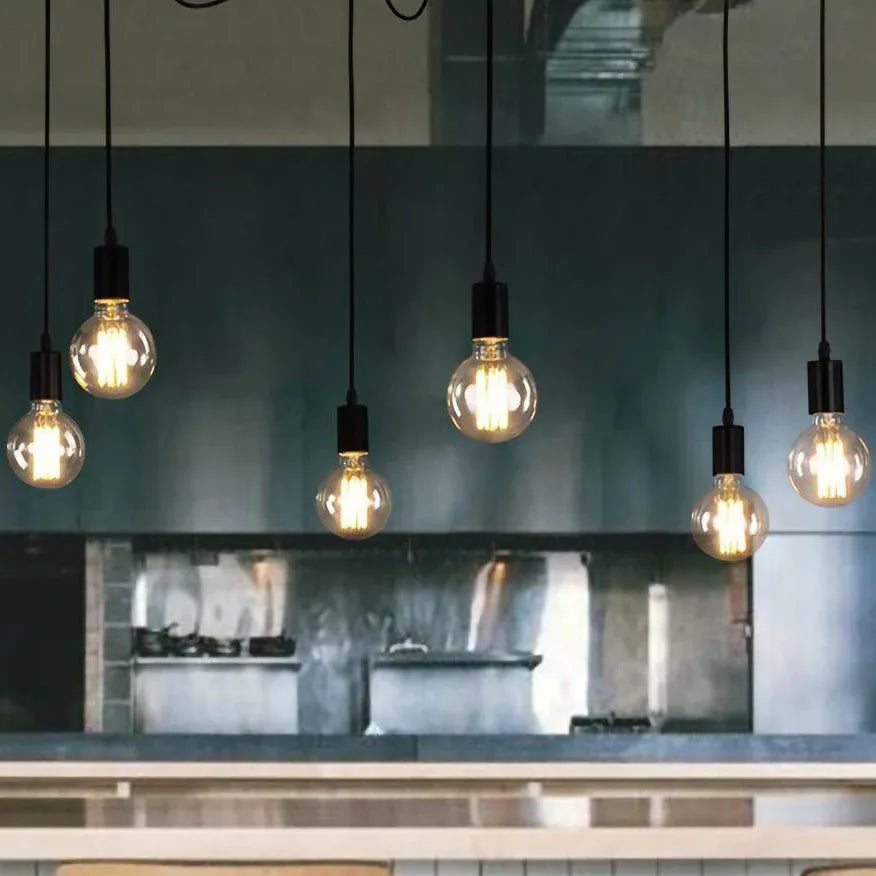 Lampadari per cucina a led Moderni neri - clowasit.com
