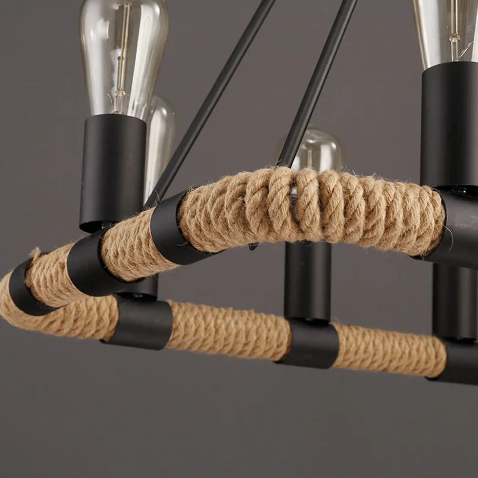 Lampadari a sospensione industriali con corda rettangolare - clowasit.com