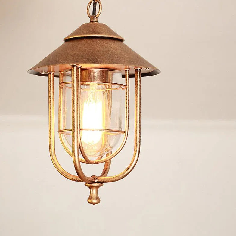 Lampadario retro industriale nero metallo design elegante - clowasit.com