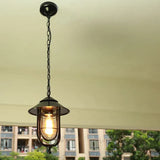 Lampadario retro industriale nero metallo design elegante - clowasit.com