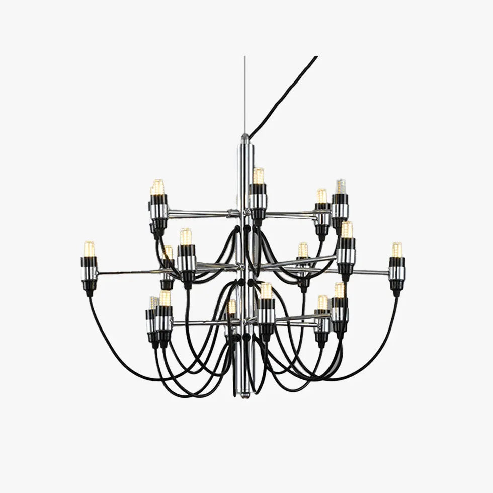 Design Lampadario Elegante Candelabro Nero per Ristorante - clowasit.com