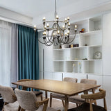 Design Lampadario Elegante Candelabro Nero per Ristorante - clowasit.com