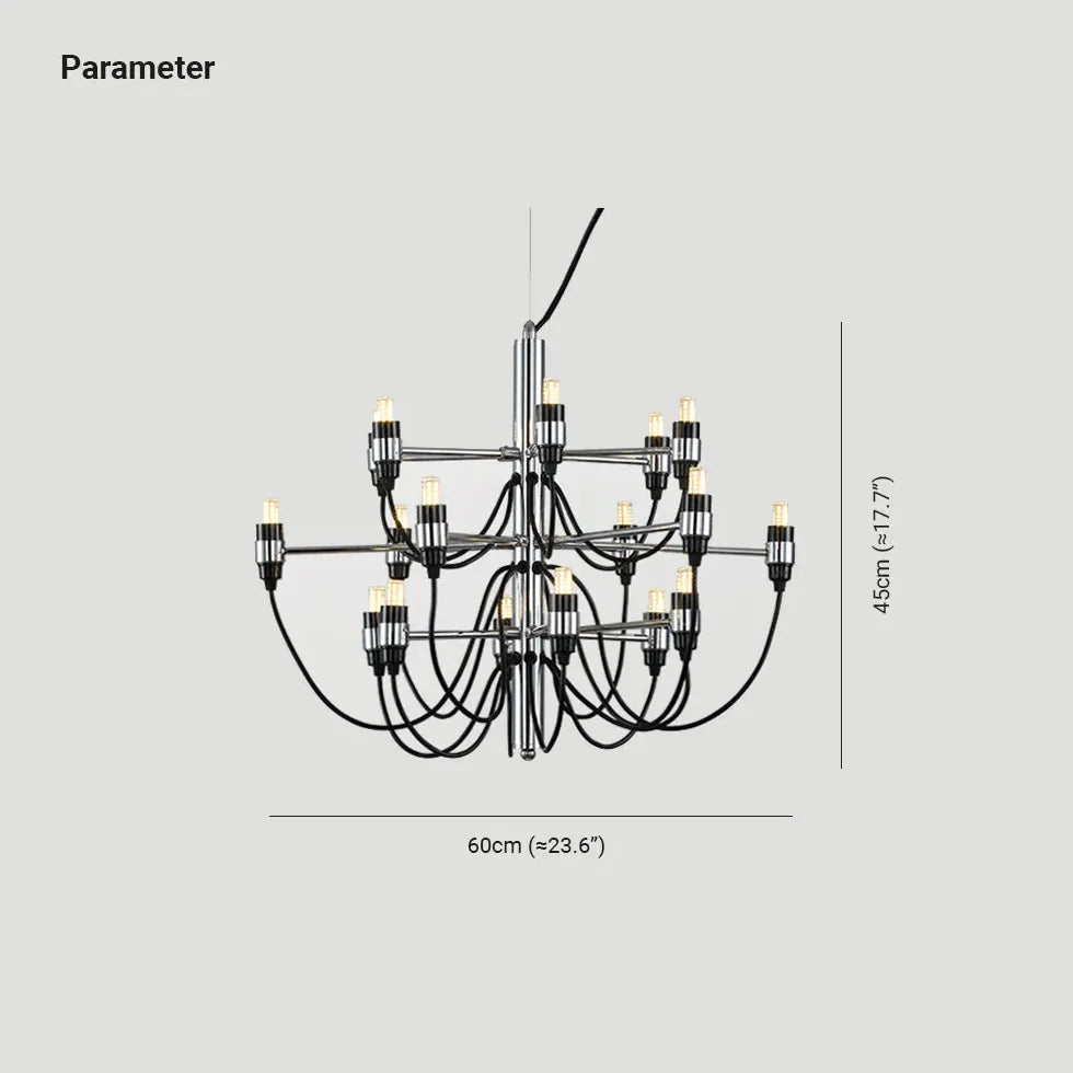Design Lampadario Elegante Candelabro Nero per Ristorante - clowasit.com