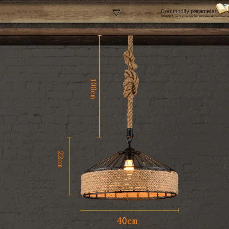 Lampadario a sospensione stile industriale corda metallo - clowasit.com
