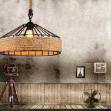 Lampadario a sospensione stile industriale corda metallo - clowasit.com