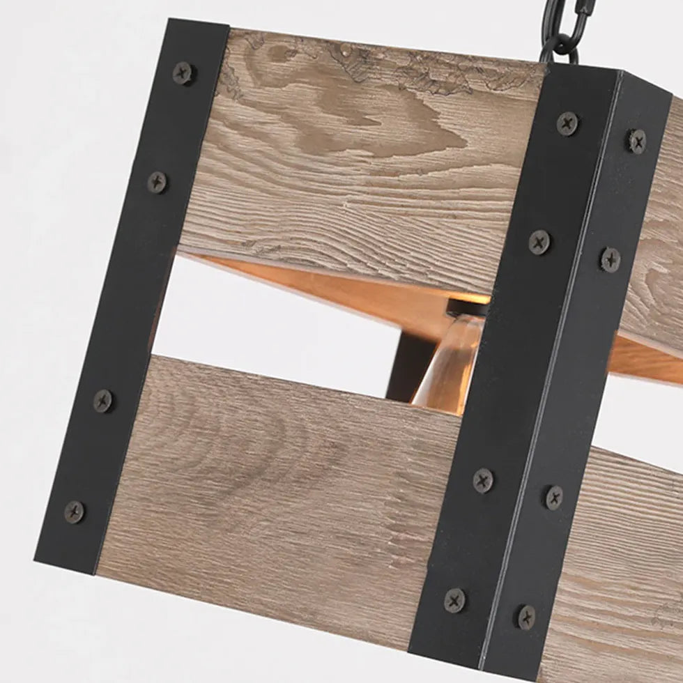 Lampadari in legno rustico elegante per interni - clowasit.com