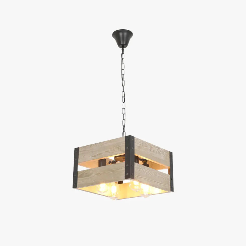 Lampadari in legno rustico elegante per interni - clowasit.com