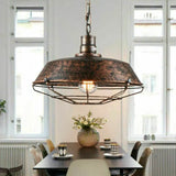 Lampadario industriale effetto antico in stile americano - clowasit.com