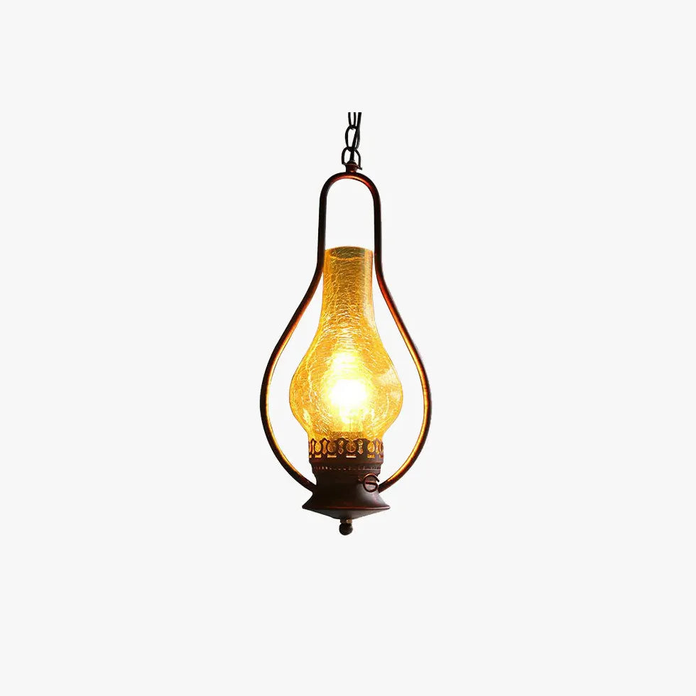 Lampadario a olio in vetro vintage - clowasit.com