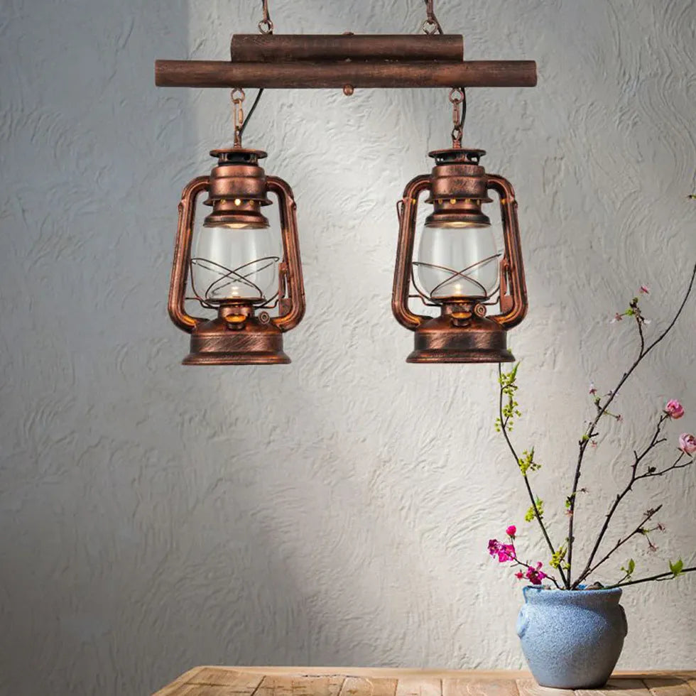 Lampadari stile industriale vintage doppio vetro elegante - clowasit.com