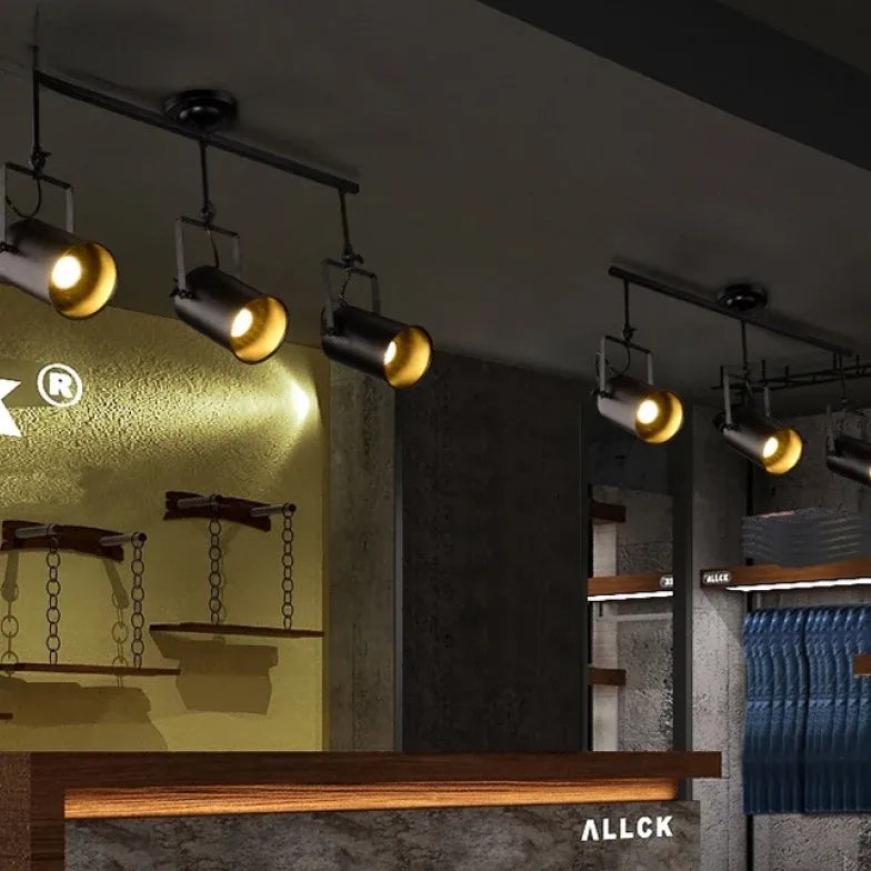 Faretti neri da soffitto Tre Lampade Metalliche - clowasit.com