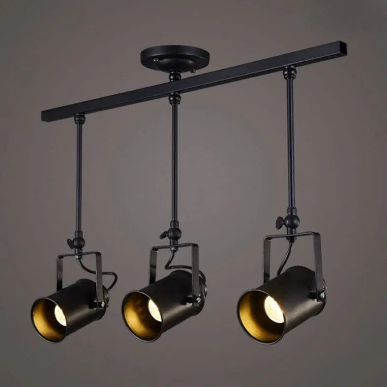 Faretti neri da soffitto Tre Lampade Metalliche - clowasit.com