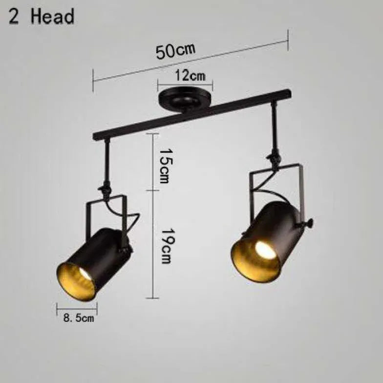 Faretti neri da soffitto Tre Lampade Metalliche - clowasit.com