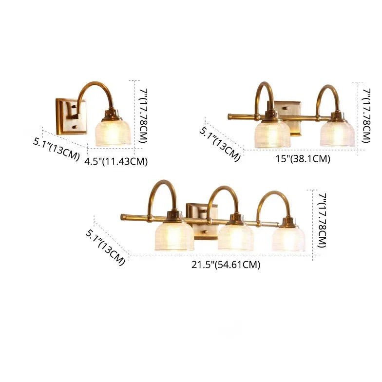 Applique vetro vintage per bagno con LED - clowasit.com