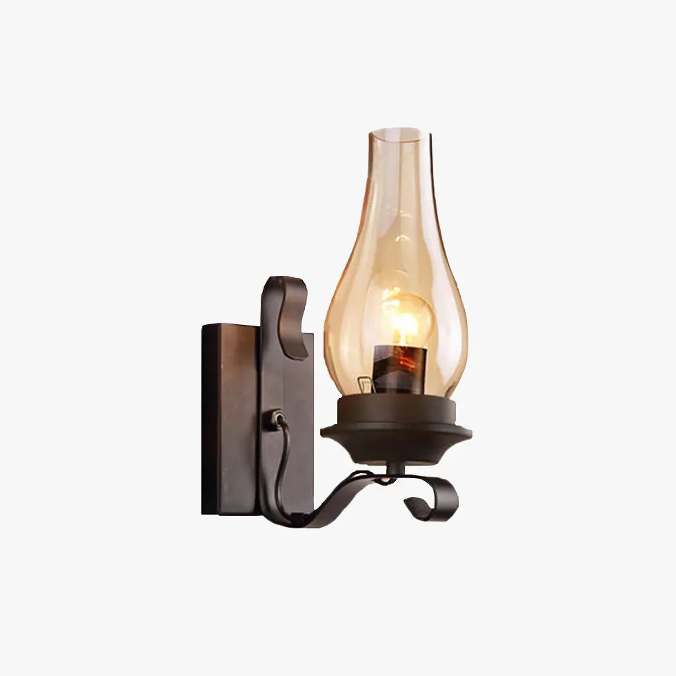 Applique con lampadina design vintage in ferro - clowasit.com