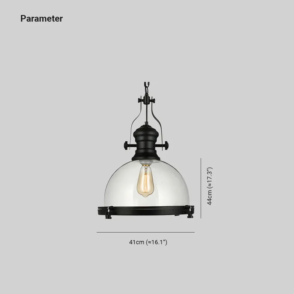Lampadario post industriale design a semisfera elegante - clowasit.com