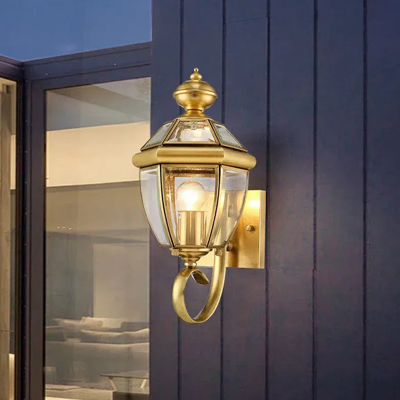 Luci Vintage Da Esterno in Ottone Dorato - clowasit.com