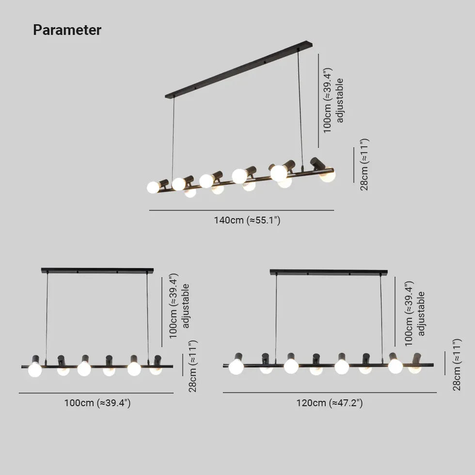 lampadario industriale vintage a più teste stile americano - clowasit.com
