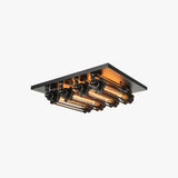 Plafoniere industriali vintage Lampade a tubo rettangolare - clowasit.com