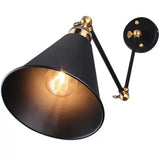 Applique industrial nero design conico metallo - clowasit.com
