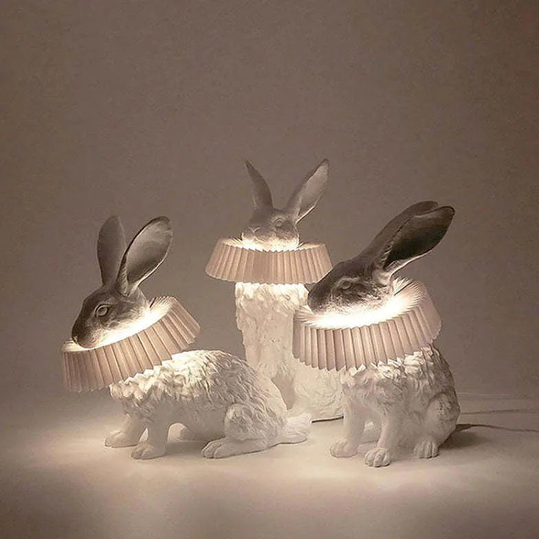 Lampada da tavolo moderna design bianco coniglio - clowasit.com