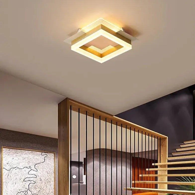 Lampadario Dorato Moderno Per Scala Quadrata - clowasit.com