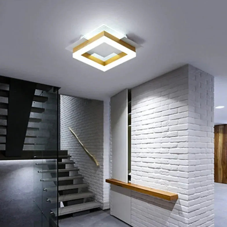 Lampadario Dorato Moderno Per Scala Quadrata - clowasit.com