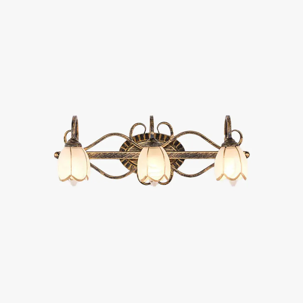 Applique Ottone Vintage Per Bagno Fiorito Antico - clowasit.com