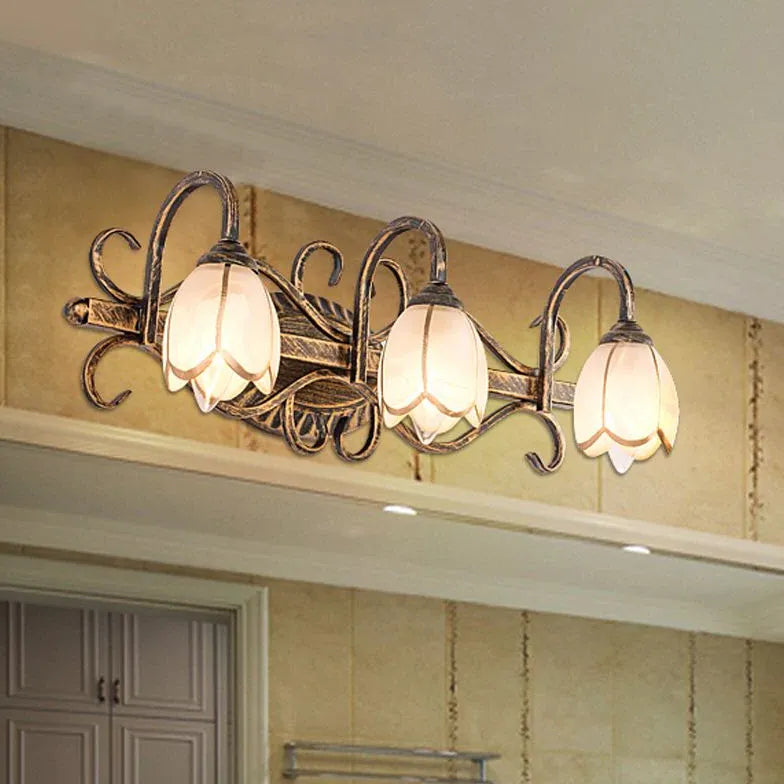 Applique Ottone Vintage Per Bagno Fiorito Antico - clowasit.com